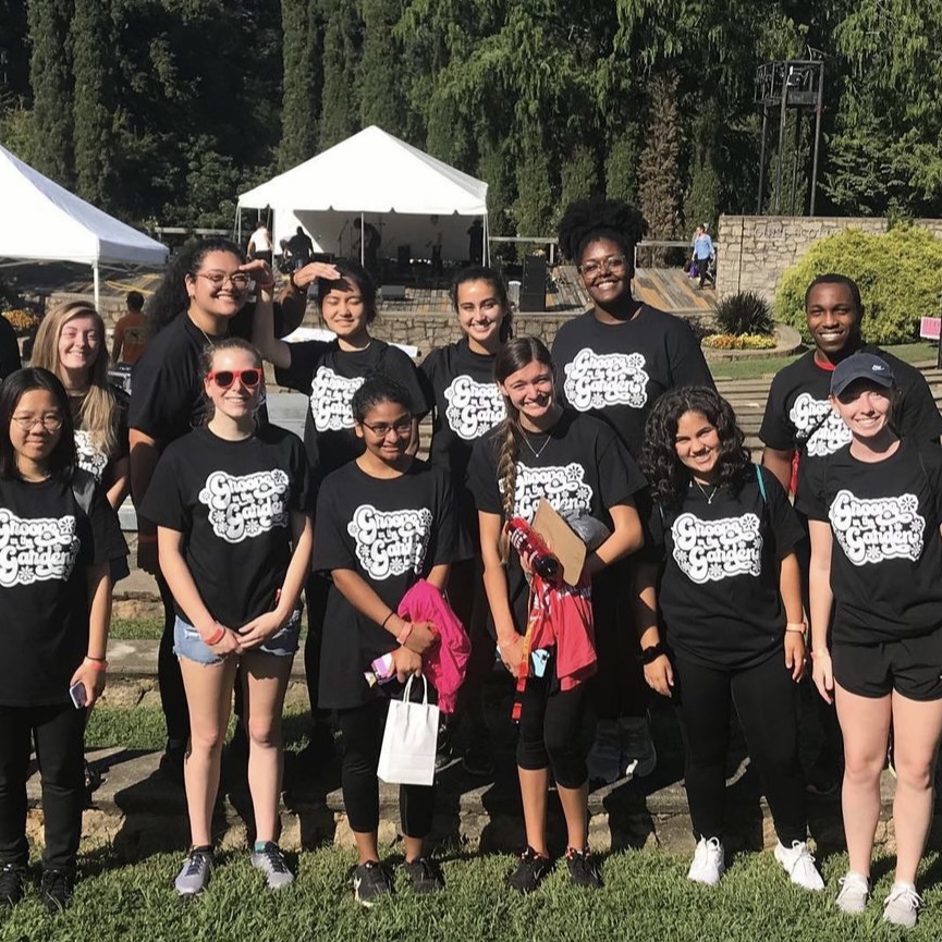 Students have a blast serving at the Groove in the Garden Festival at Raleigh Little Theatre.